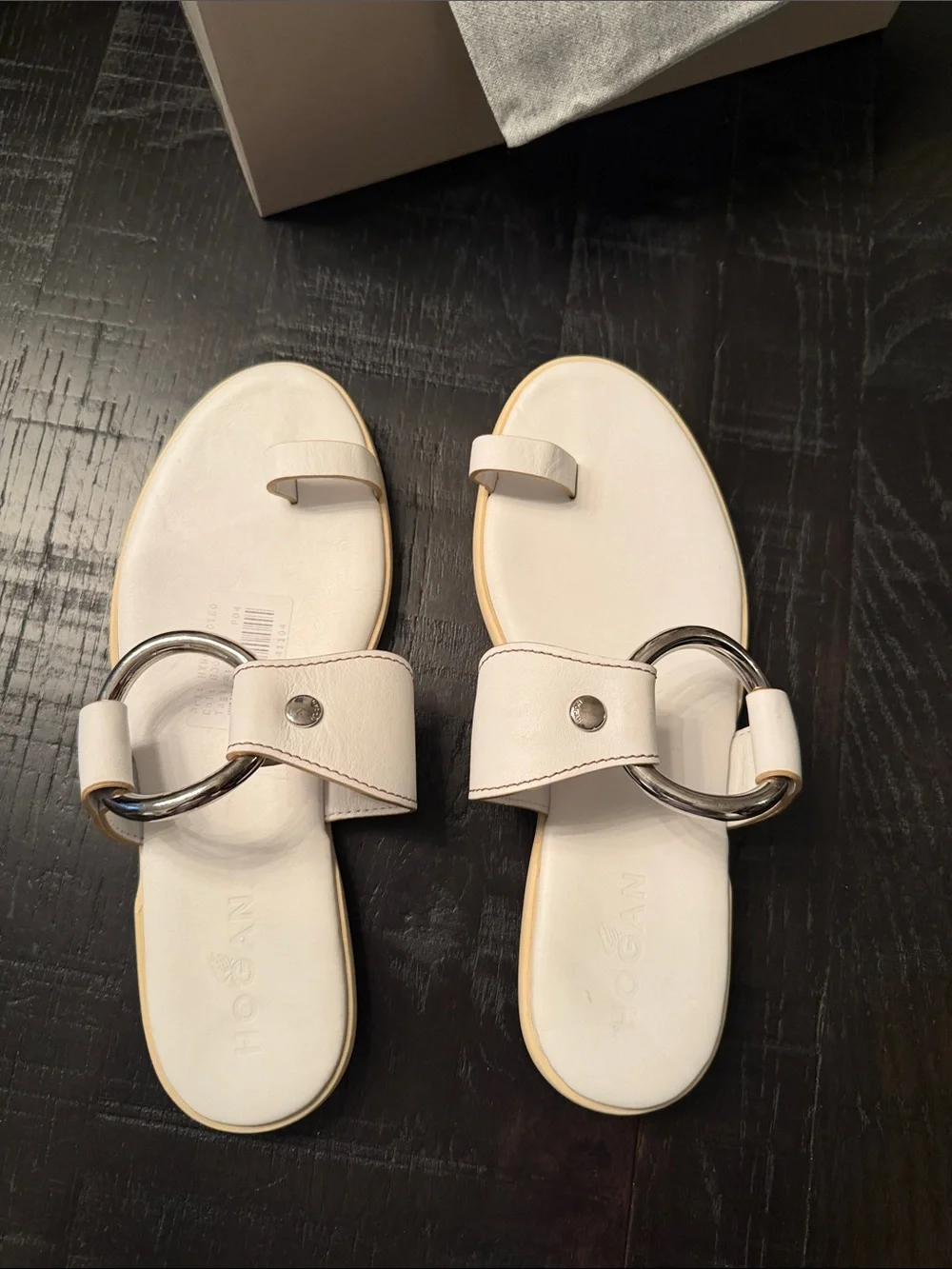 Hogan leather slides